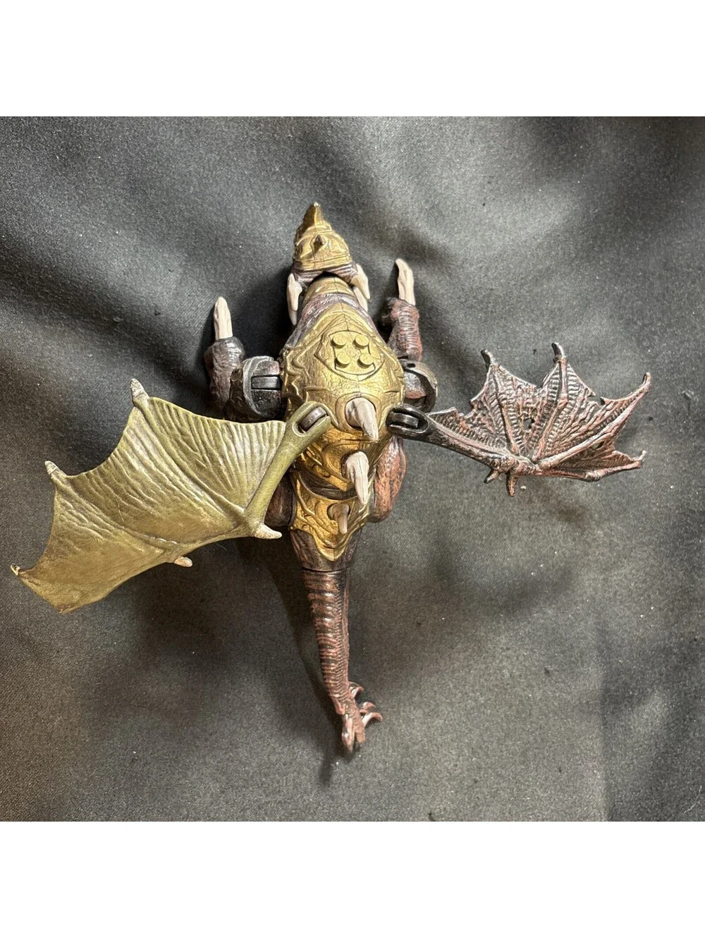 Vintage Mega Bloks Metal Ages 9840 Rutilus Gold Dragon Complete with Its Egg